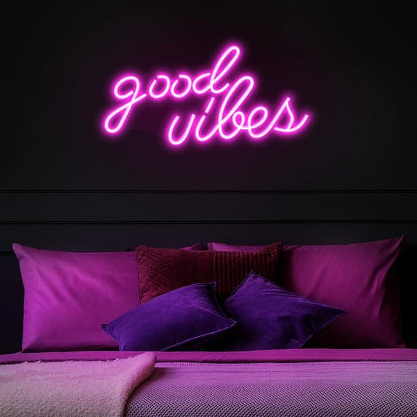 Pink Good Vibes Neon Sign
